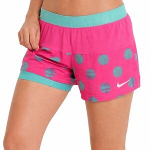 Nike Dri-FIT Pink Polka Dot Running Shorts Medium Athletic Workout